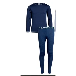 (2) Beverly Hills Polo Club Boys 2pc Thermal Underwear Sets Sz 16/18 Blue Gray - Picture 1 of 5
