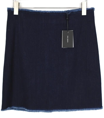 Falda COP COPINE Ryu para mujer (UE) 42 denim línea A borde crudo dobladillo azul Foto 1 de 4