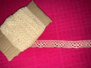 Dentelle  ancienne aux fuseaux  700 cm x H 1.8 cm  réf M15 - Imagen 1 de 3