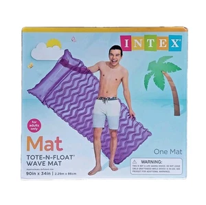 Intex Inflatable Purple Tote-N-Float Wave Mat, Adult, 90" x 34". 🆕 - Picture 1 of 5