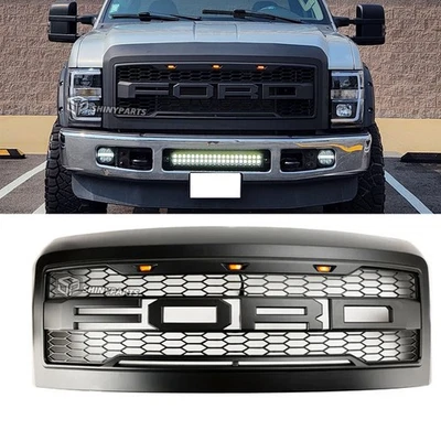 Grill for 2008-2010 Ford F250 F350 Super Duty Front Bumper Grille Mesh W/Letters - Image 1 of 4