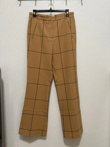 Anthropologie check Sand Flare Pants Sz6 MSRP: $168 - Picture 1 of 4