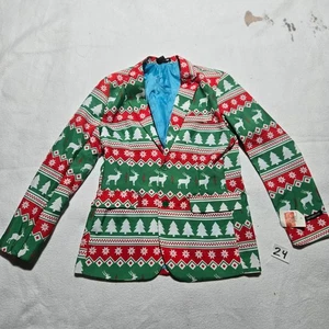 Ugly Christmas Holiday Suit Jacket Reindeer AOP by Suitmeister Men's M Medium - Picture 1 of 9