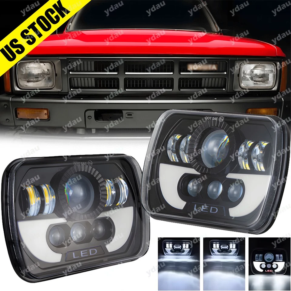 Faros LED 2x7" 7x6" Hi-Lo DRL para camioneta Toyota 1982-1995 4Runner Foto 1 de 4