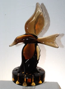 CAMBRIDGE FLOWER FROG SEAGULL AMBER  10'' - Picture 1 of 10