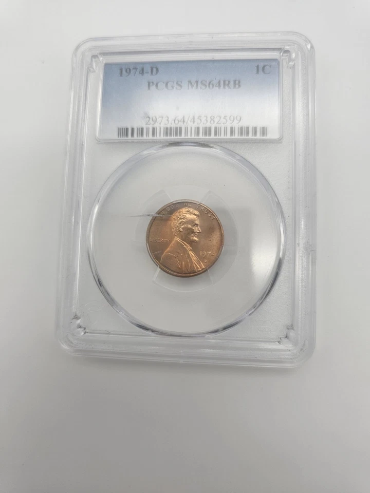 1974 D Lincoln Memorial Cent DDO DDR PCGS MS 64 RB - Image 1 of 2