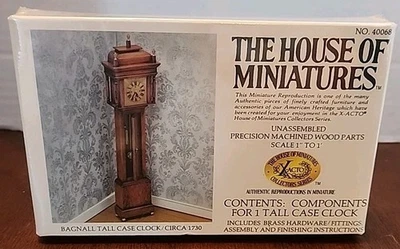 The House of Miniatures Bagnall Tall Case Clock #40068 NEW/SEALED See Pic/Desc - Image 1 of 4