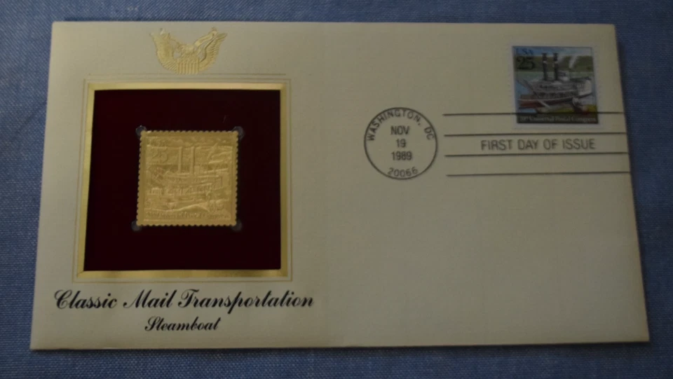 Estampilla de 22 centavos de oro 1989 emisión primer día Washington, DC Foto 1 de 1