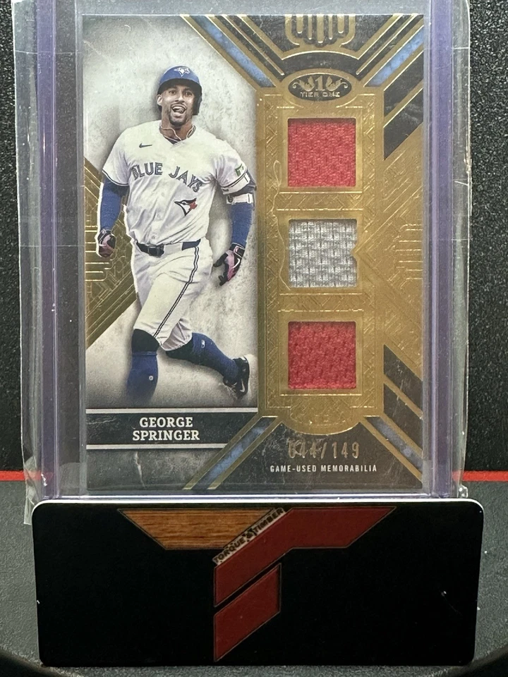 2025 Topps Tier One George Springer Triple Game Used Relic #d 44/149 - Image 1 of 1