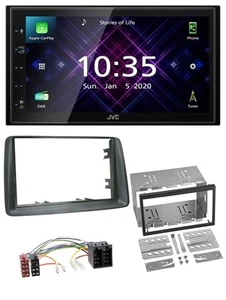 JVC DAB 2DIN MP3 Bluetooth USB Autoradio für Fiat Panda 2003-2012 grau - Bild 1 von 10