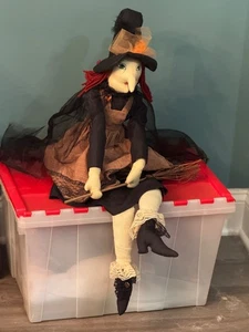"Muñeca artesanal Halloween Joe Spencer Gathered Traditions Witch 39""" - Imagen 1 de 19