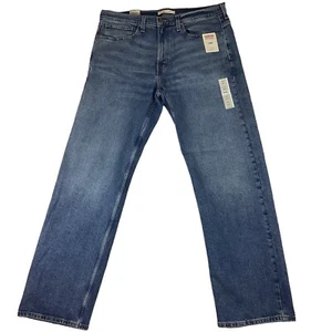 Signature Levi Strauss Jeans Herren 36 x 34 Blau Denim Medium Wash Loose Straight - Bild 1 von 10