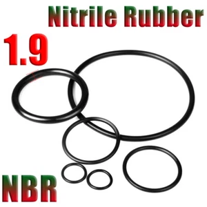 Nitrile Rubber O Rings Wire-φ1.9 Oil Resistant Sealing Gasket Ring NBR Black - Picture 1 of 12