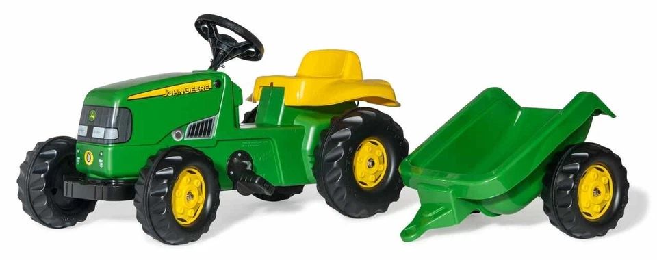 Rolly Toys Trattore a pedali John Deere con rimorchio rollykid 012190 - Immagine 1 di 1