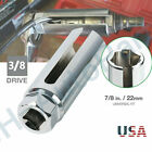 US 7/8'' 22mm Oxygen Sensor Socket Wrench 3/8' Driver Offset Remover Socket Tool