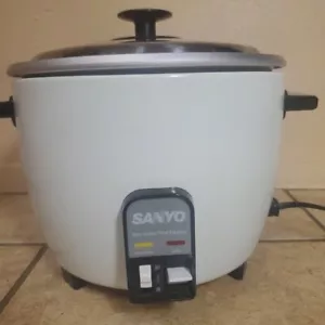 Olla de vapor Sanyo EC 5 1,8 litros 10 tazas olla arrocera con tapa blanca de colección - Imagen 1 de 11