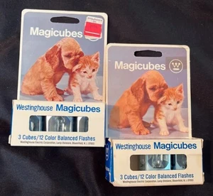 2 Boxes~Vtg Westinghouse Magicubes 5 Camera Flash Cubes Total  Made In USA**READ - Picture 1 of 4