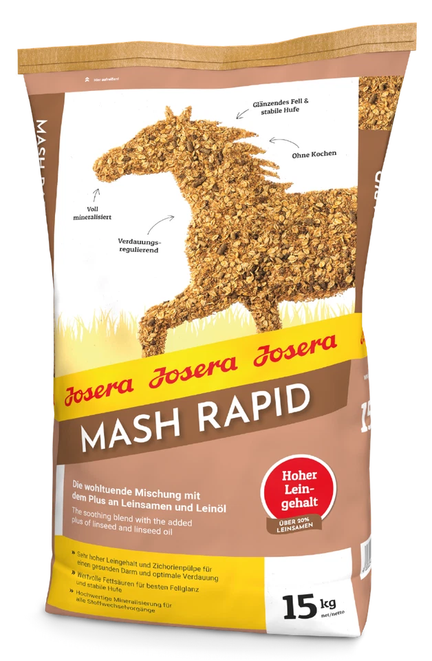 JOSERA Mash Rapid (15 kg) | hochwertig mineralisiert | Fellglanz & stabile Hufe - Bild 1 von 1