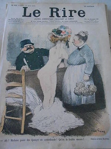 Caricature 1900 de Abel Faivre Madame passe des éponges en contrebande ! - Picture 1 of 1