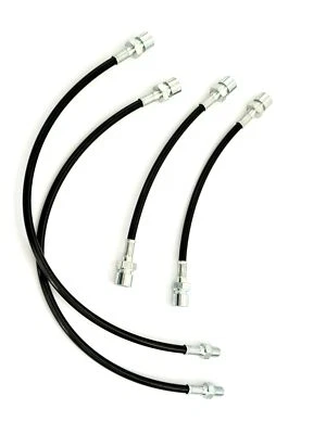 Porsche 944 82-89 Brake Line Front Rear Braided Hose Oil Kit Brake Cable Black - Image 1 of 4