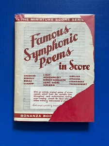 Famous Symphonic Poems in Full Score - HC w/ DJ ed. Albert E. Wier Study Score - Imagen 1 de 14