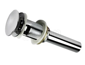 Chrome Brass Basin Sink Pop Up Drain Brass Drain Plug Bathroom With Overflow - Picture 1 of 4