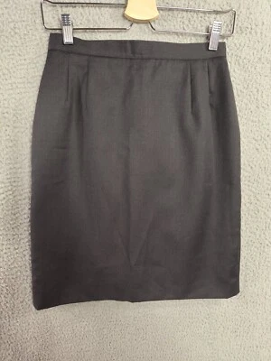 Giorgio Armani Le Collezioni Skirt Womens 6 Virgin Wool Black Straight Pencil  - Image 1 of 4