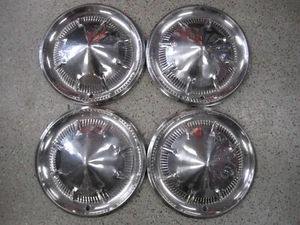 1960s 1970s Plymouth Barracuda & Passenger 14" OEM Wheel Covers Hubcaps - Set/4 - Picture 1 of 9