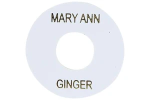 Toggle Switch Ring Poker Chip MARY ANN/GINGER - White - Picture 1 of 1