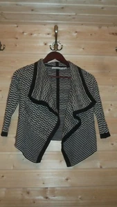 LADIES KAREN MILLEN OPEN 3/4 SLEEVE WOOL CARDIGAN SZ 2 FITS SZ XS - Picture 1 of 6
