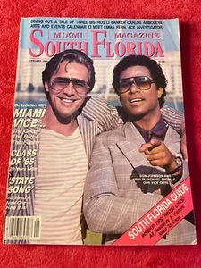Miami MAGAZINE South Florida- DON JOHNSO PHILIP THOMAS COVER , 1985 rare oversiz - Picture 1 of 7