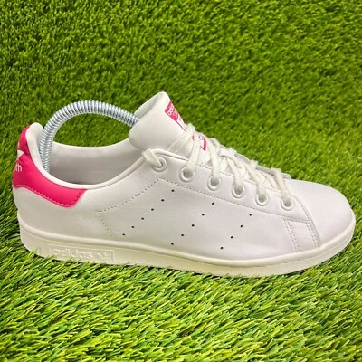 Adidas Stan Smith Blanco Audaz Rosa Niños Talla 7Y Zapatos Atléticos para Correr Tenis Foto 1 de 4