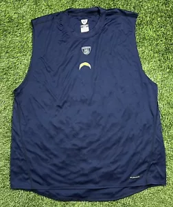 Team Issued Reebok Play Dry On Field San Diego Chargers NFL Sleeveless Shirt 2XL - Picture 1 of 3