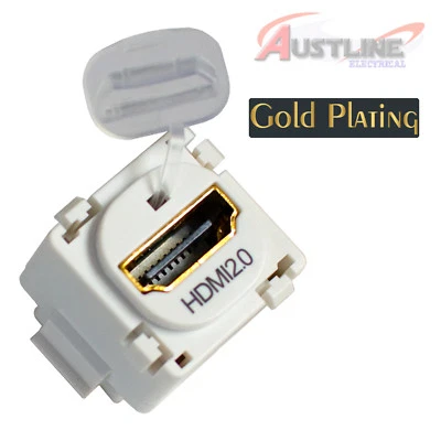 HDMI 2.0 /1.4 Gold Plated Insert /Jack /Mech Suits CLIPSAL Wall Plate - image 1 of 3