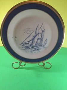 Lenox China Special Nautical Decor Dinner Plate Made In USA & Stand - Picture 1 of 6