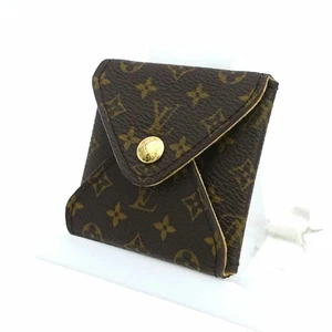 Louis Vuitton Jewelry Case Brown PVC Leather Vintage Purse Authentic - Picture 1 of 7