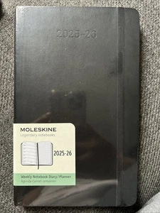 Moleskine 2025 -26. 18-Month Weekly Large Soft Cover Notebook Black - Picture 1 of 2