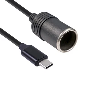 TYPE-C 5V na 12V Zapalniczka samochodowa Gniazdo Konwerter Adapter Kabel 12W - Zdjęcie 1 z 9