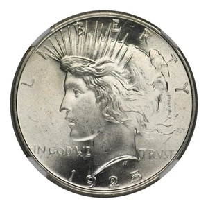 1925 Peace Dollar NGC MS-66+ - Picture 1 of 4