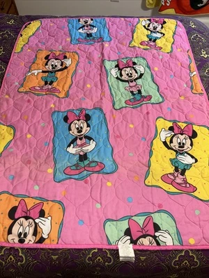 Manta DISNEY BABY MINNIE CRIB Años 80 De Colección POR DUNDEE Foto 1 de 4