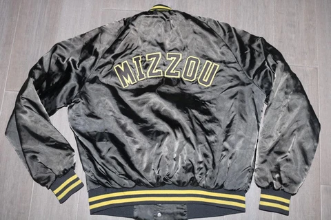 VINTAGE 70s MIZZOU MISSOURI TIGERS ADULT MENS SATIN JACKET Cover