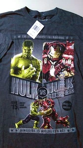 NEW - Marvel Avengers Tee T Shirt Hulk The green vs the machine Buster NWT - Picture 1 of 1
