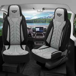 Coprisedili camper Pilot adatti per acero ACT 590 (nero-grigio chiaro) - Foto 1 di 13