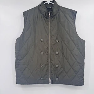 J Crew Weste Herren Large braun gesteppt wattiert durchgehender Reißverschluss adrett Outdoor leicht - Bild 1 von 9
