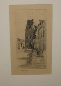 RARE Original SEARS GALLAGHER France CITY Architecture Buildings SIGNED Etching - Picture 1 of 10
