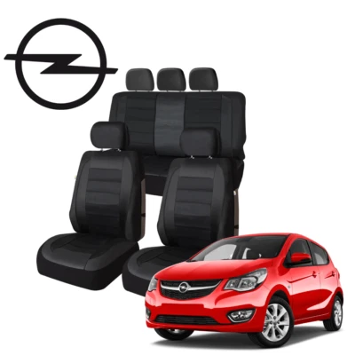 For All Opel 5 Seat Universal Seat Covers 9pcs all black - Image 1 of 4