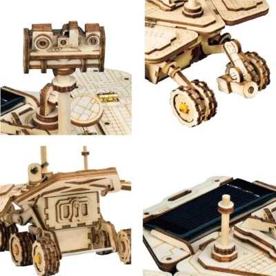 ROKR Vagabund Mechanischer Solar Rover – 3D Holzpuzzle mit Solarantrieb