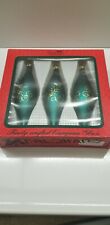 3 Boxes Of NOS Celebrate the Season Hand Crafted Glass Ornaments In Original Box