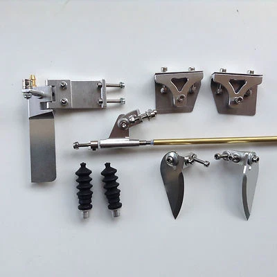 75mm rudder/ strut 1/8" cable set/ turn fin/ trim tab for electric nitro rc boat - Image 1 of 4