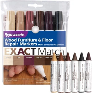 Rejuvenate New Improved Colors Wood Furniture & Floor Repair Markers Make Scrat - Picture 1 of 12